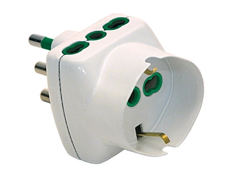 87240 Adaptador de plugue elétrico universal tipo L branco Fme(it)