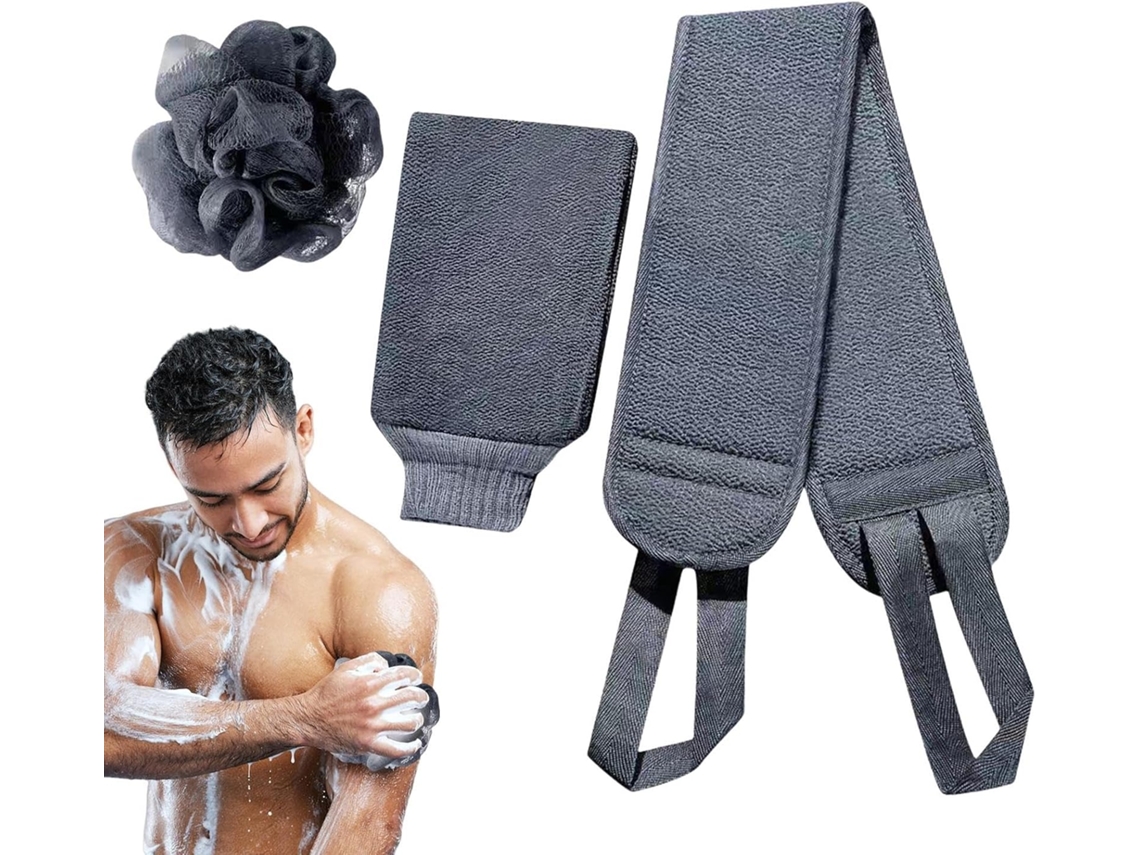 Conjunto De 3 Escovas Banho Para Máquina Lavar Roupa Escova Esfoliante Chuveiro Dupla Face