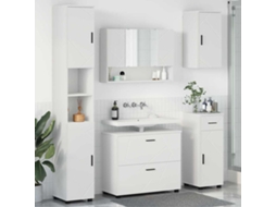 Vidaxl Conjunto De Móveis Para Banheiro 5 Unid. Branco