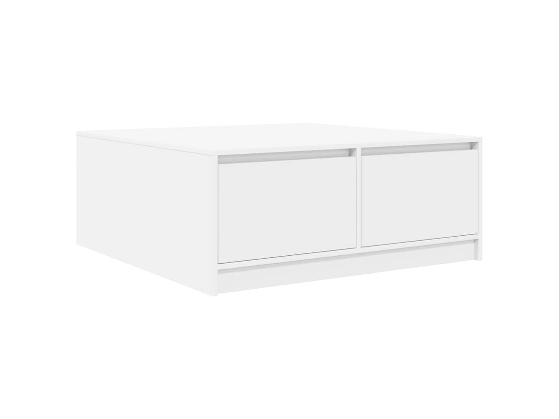 Mesa de centro com gavetas 100x100x40 cm branca MAISON EXCLUSIVE