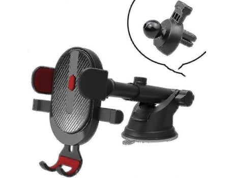 Suporte De Telefone Para Carro Com Ventosa Telescópica E Trava Automática (2024) Para Saída De Ar (vermelho)