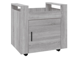 Desk Trolley, Desk Trolleys Vidaxl Cinzeto Madeira Processada