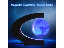 Globo Flutuante Magnético 3 Polegadas Rotativo com Luz Led Base Decorativa S/MARCA