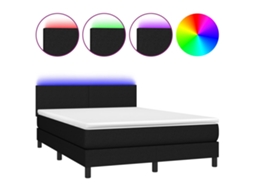 Box Spring Bed, Box Spring Beds Vidaxl Preto Tecido (140 X 200 Cm)
