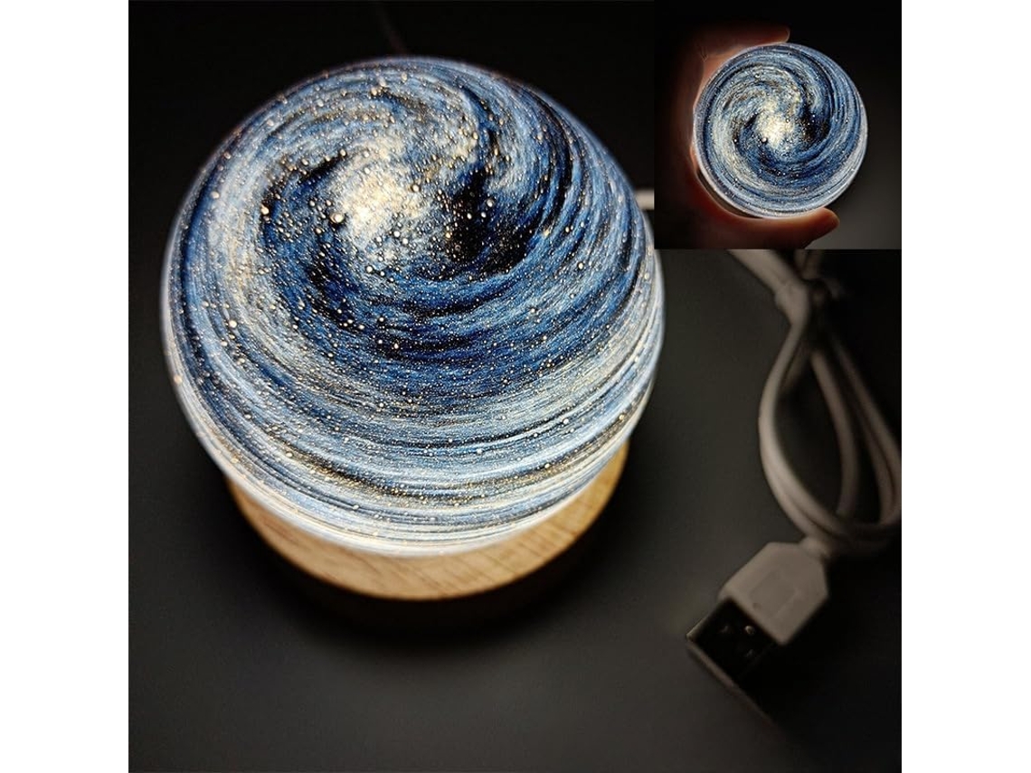 Luminária Noturna Globo 3d Para Aniversários Planeta Galáxia Via Usb E