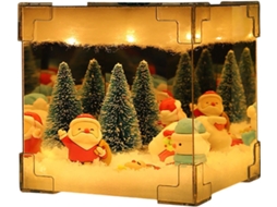 Luz Noturna De Natal, Em Forma Cubo, Decorativa