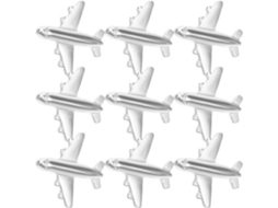 Tachinhas de Metal em Formato Avião para Murais, 12 Unidades, Multiuso, Prateado Aço para Decoração de Casa e Parede