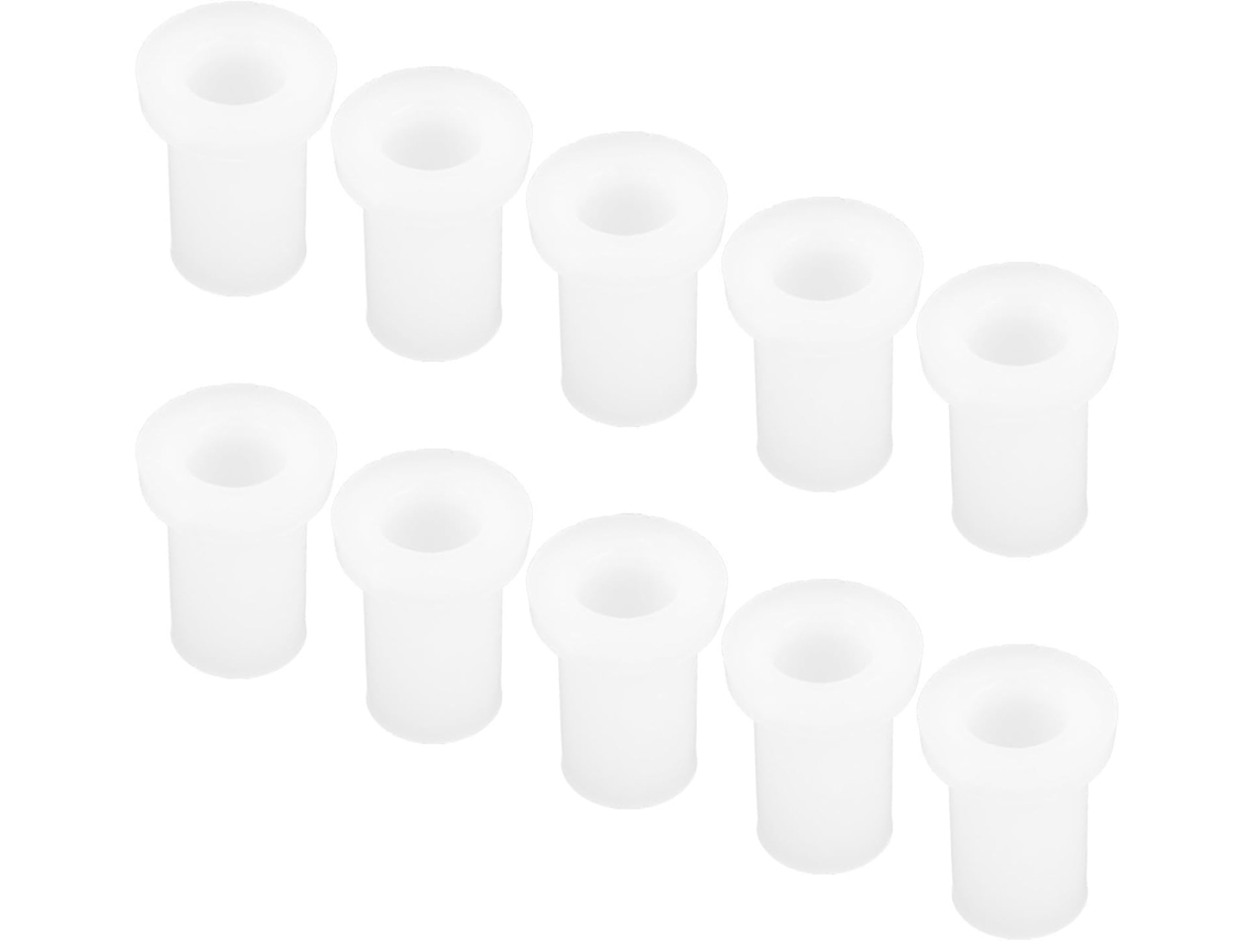 Kit Com 10 Buchas Plásticas Para Substituição Da Dobradiça Inferior Porta Geladeira