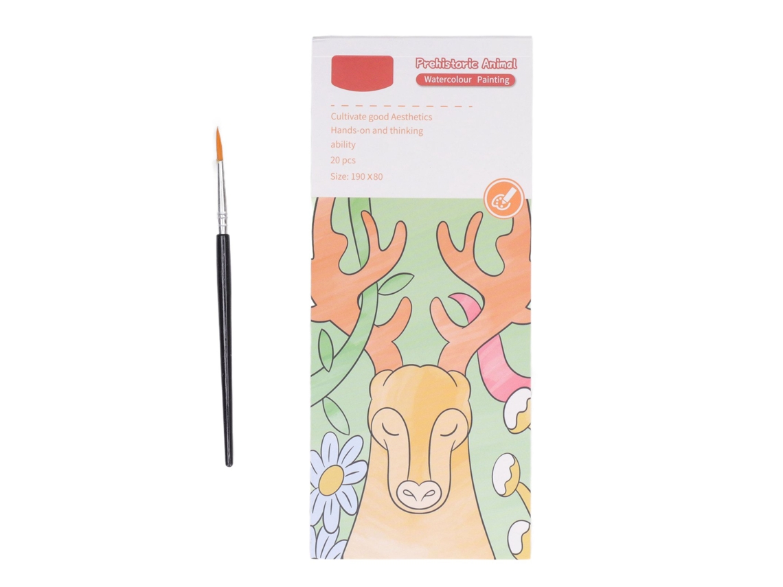 Ats livros de Pintar com Água 20 Padrões Educativos Diy para Crianças, Livro de Acuarela Portátil 19x8cm Brinquedo Tipo2
