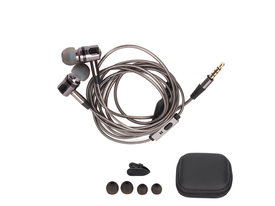 Fones de ouvido intra auriculares LAXISCREED com fio anti emaranhamento