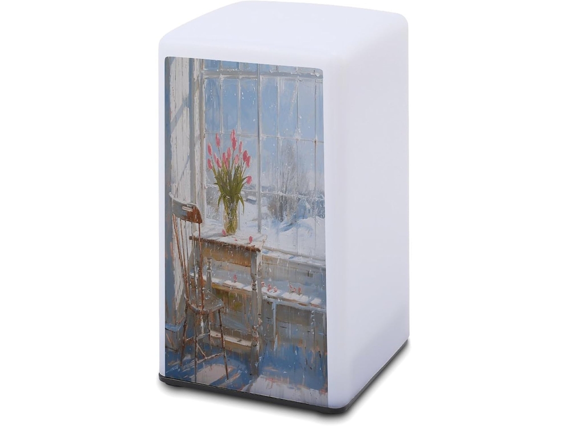 Luminária De Mesa A Bateria, Em Formato De Vaso, Ideal Para Leitura No Escritório Ou Quarto, Com Design Elegante E Que