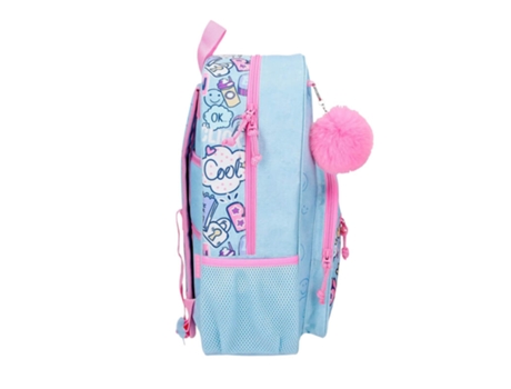 Mochila Escolar Adap 38cm Movom Power Girl Azul