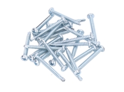 50 Parafusos Autoperfurantes 4.2x38mm Cabeça Redonda Aço Carbono Galvanizado Para Instalação Residencial