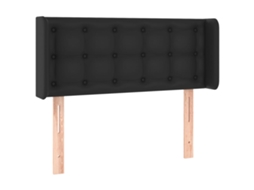 Headboard, Headboards Vidaxl Preto Couro Artificial (93 X 16 X 78/88 Cm)