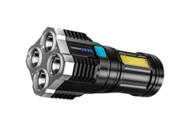 Lanterna de Acampamento Led Lanternas Portáteis Lanterna YIZHOOD Lantern-0152 Led Lanterna Usb Lanterna de Iluminação Recarregável Preto YIZHOOD