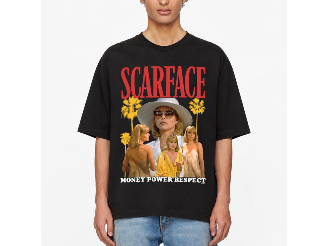 Rockinstone Scarface Elvira Mpr Graphic T-shirt Size:l