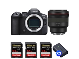 Eos R6 Mark Ii + Rf 85mm F/1.2 L Usm + 3 Sandisk 64gb Uhs ii 300mb/s + 3 Canon Lp e6nh + Ebook “20 Dicas para Fotos Que Impressionam” CANON