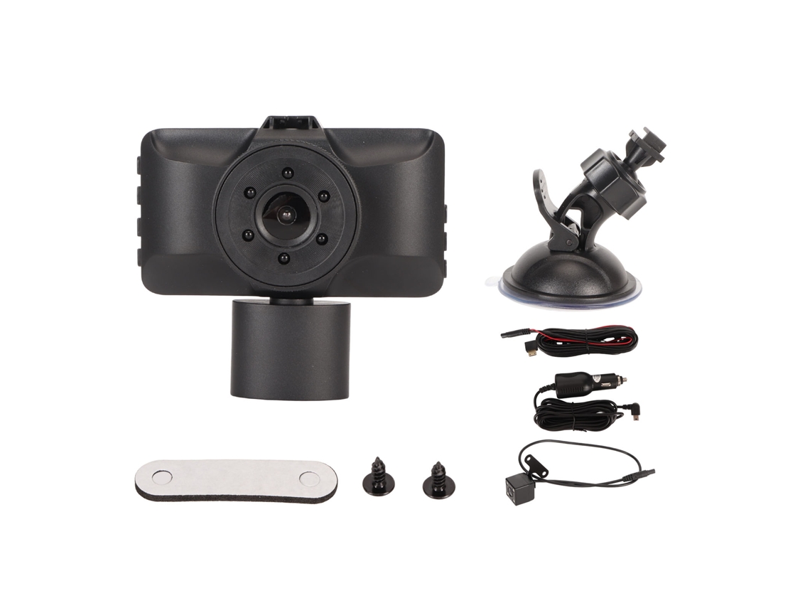 Gravador de Tráfego Automático 2026, Câmera Frontal e Traseira de 3 Polegadas 1080p com Visão Noturna, Mini Dash Cam, USB, HD, 180mAh, 640x360