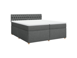 Box Spring Bed, Box Spring Beds Vidaxl Cinzeto Tecido (200 X 200 Cm)