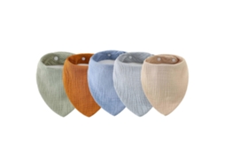 Conjunto de 5 bandanas para bebês, bandagens de algodão em 3 tamanhos para meninos e meninas, núcleo sólido - bandagens para bebês durante a adolescência.