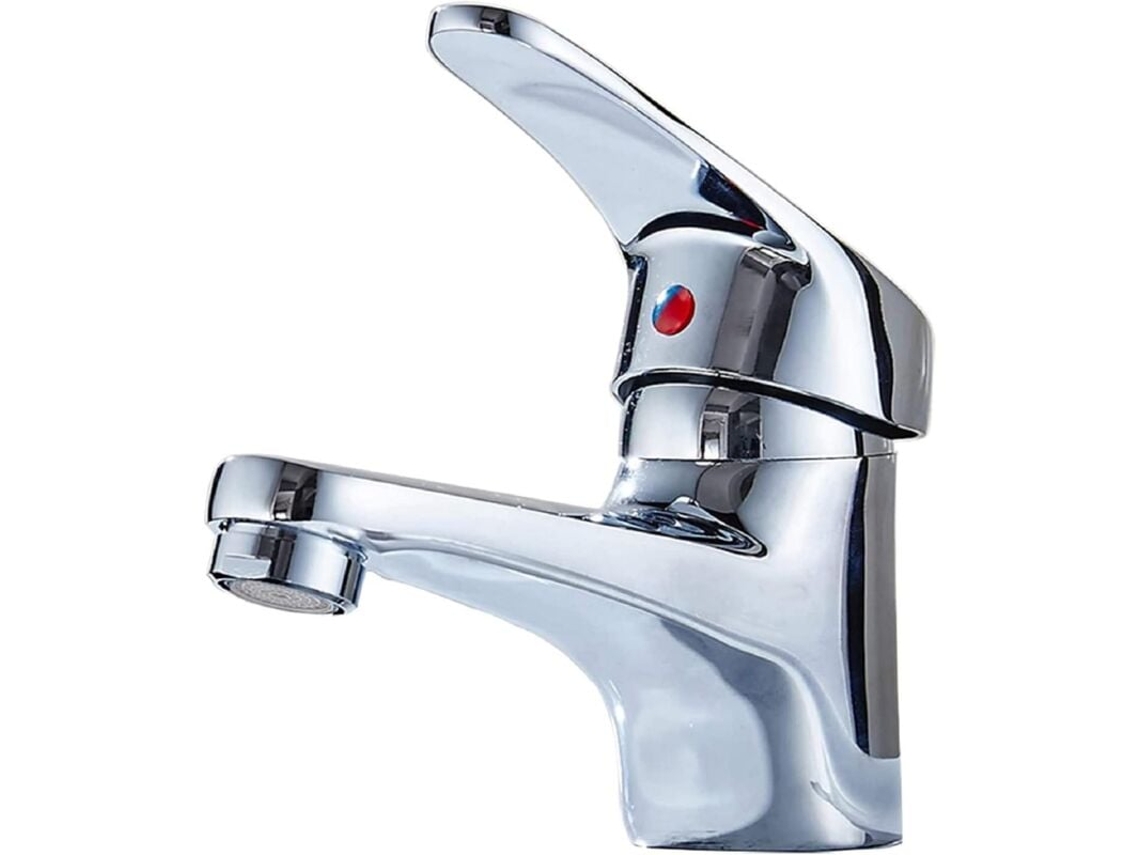 Torneira Misturadora De Cozinha, Misturador De Água Quente E Fria Para Lavatório, Pia De Banheiro E Cozinha, Em Latão Maciço Cromado