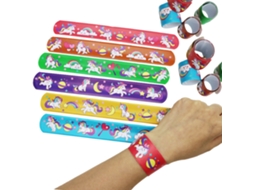 Walshlxq 50 Pulseiras Slap Band Coloridas para Crianças Meninas Presentes Festas Aniversários Natal Suprimentos