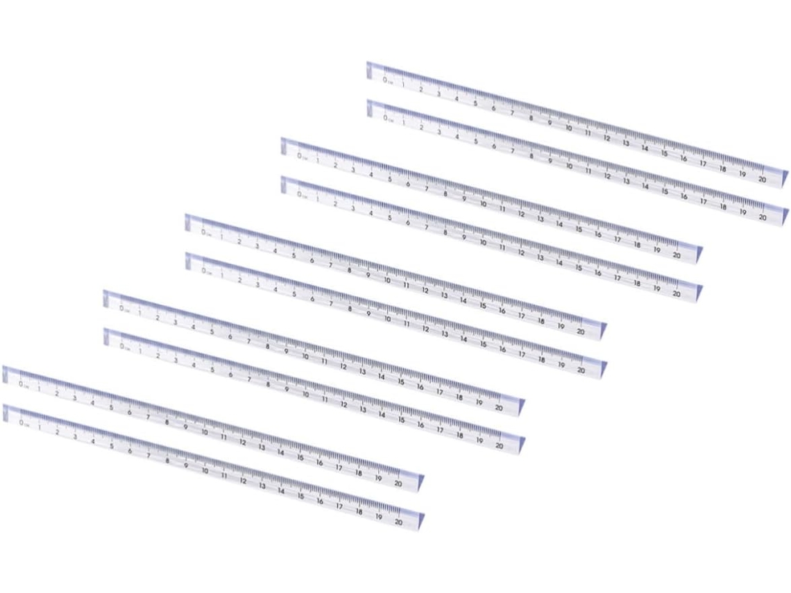 Conjunto De 10 Réguas Triangulares Transparentes Plástico, Réguas De Escala Desenho Precisas Para Estudantes E
