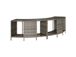 Conjunto de 2 Prateleiras P/ Banheira de Hidromassagem Vime Pe Cinzento MAISON EXCLUSIVE