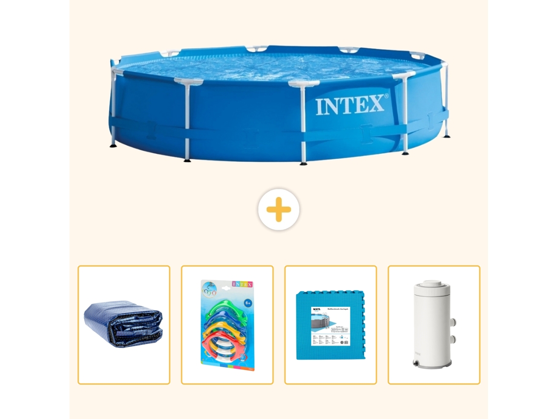 Intex Piscina Com Estrutura Redonda - 366x76 Cm - 5-peças S55