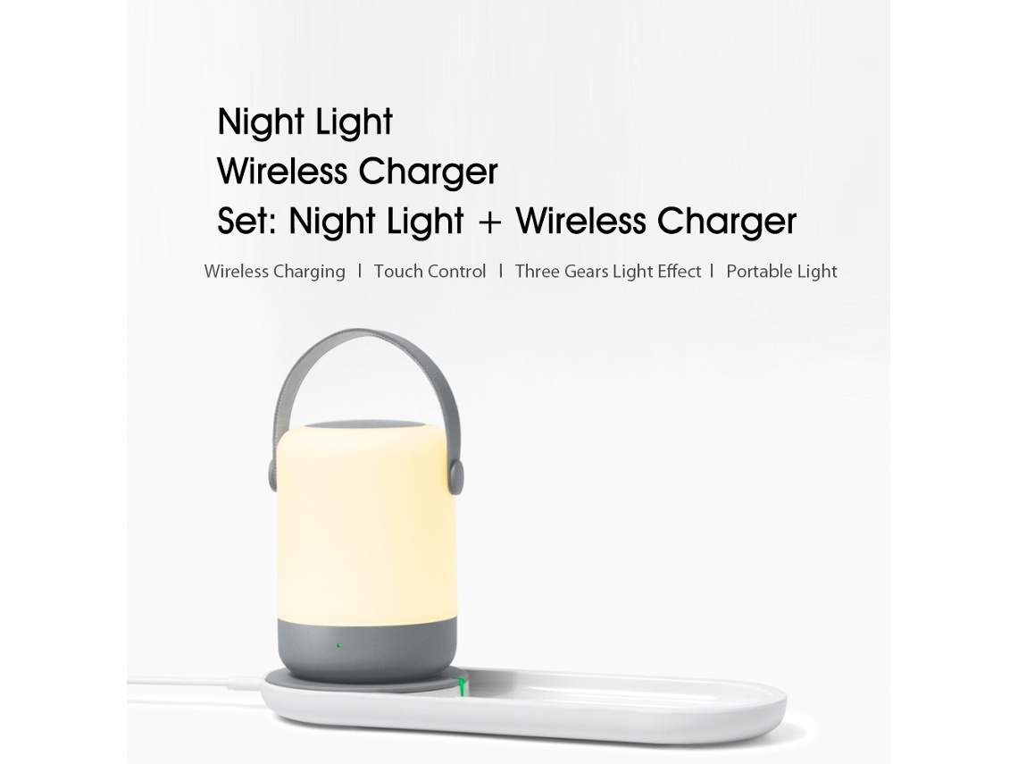 Aetheria carregador Sem Fio Portátil 10w Luz de Noite com 3 Níveis de Brilho para Samsung S10