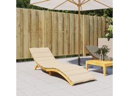 Vidaxl Almofadão P/ Espreguiçadeira 200x70x3 Cm Tecido Oxford Bege