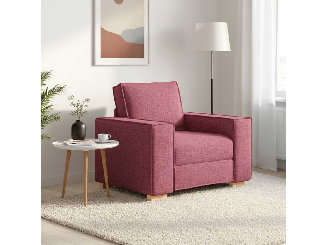 Vidaxl Sofá-cadeira Vinho Tinto 100x78x84 Cm Tecido