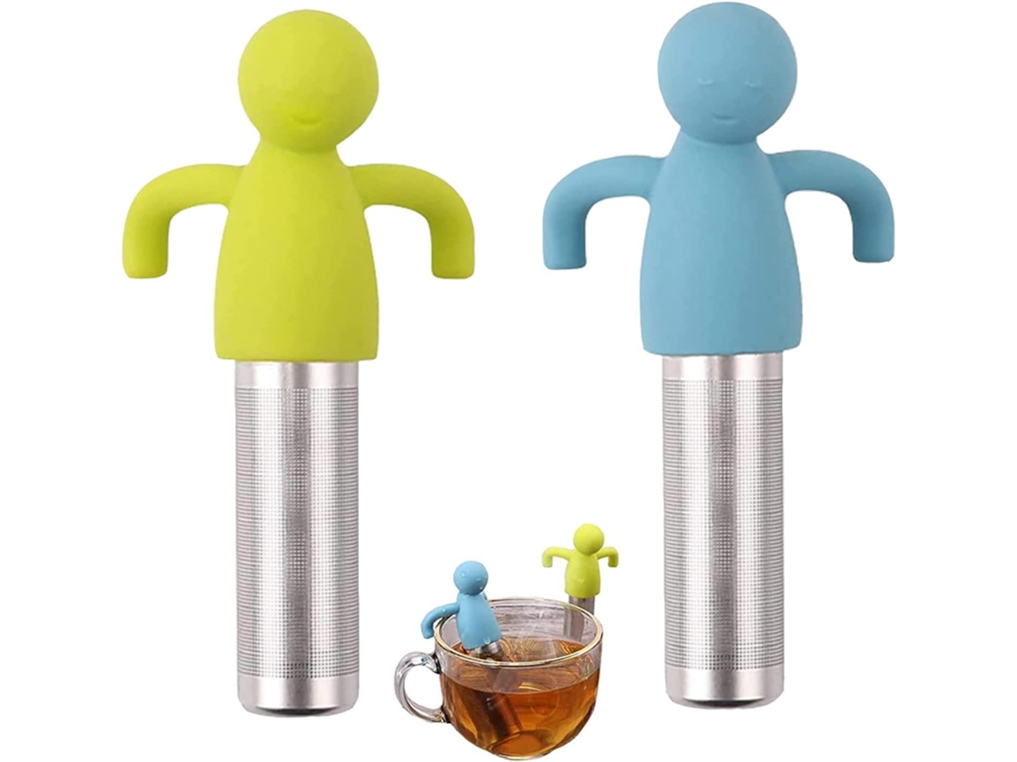 Conjunto Com 2 Infusores De Chá, Coador Chá Suspenso, Aço Aquaforge (azul, Verde)