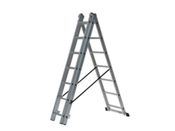 Escada de Alumínio 3x7 Degraus 150kg Adaptação Para Escadas Awtools