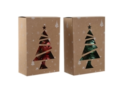 Bolas de Natal HOME ESPRIT Vermelho Verde PVC 20 x 10 x 30 cm (2 Unidades)