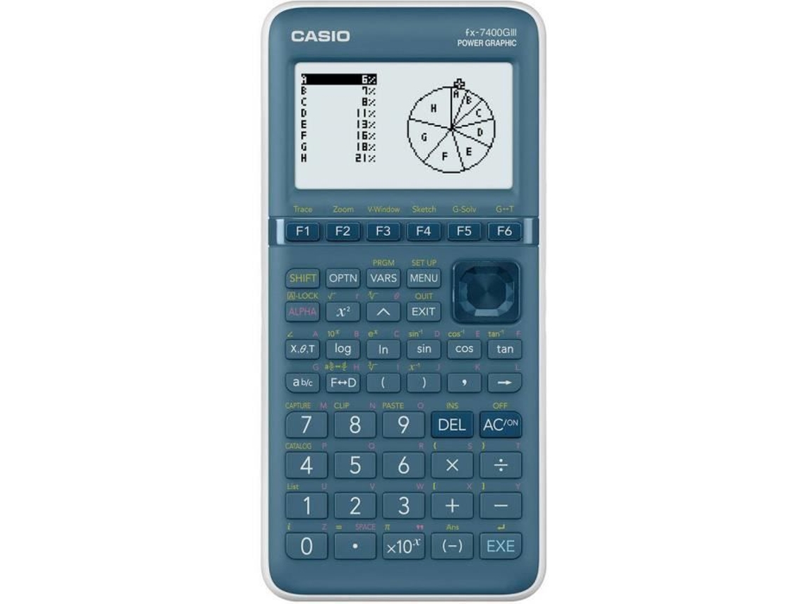 Calculadora Gráfica Casio Fx-7400giii Azul Tela: 21 À Pilha(s) (l X A X P) 87,5 X 21,3 X 180,5 Mm