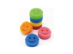 Smiley Esponja Mágica Esfregando Esponja Talheres Escova Copo Do Carro Limpeza Forte Descontaminação 7 Peças Vermelho