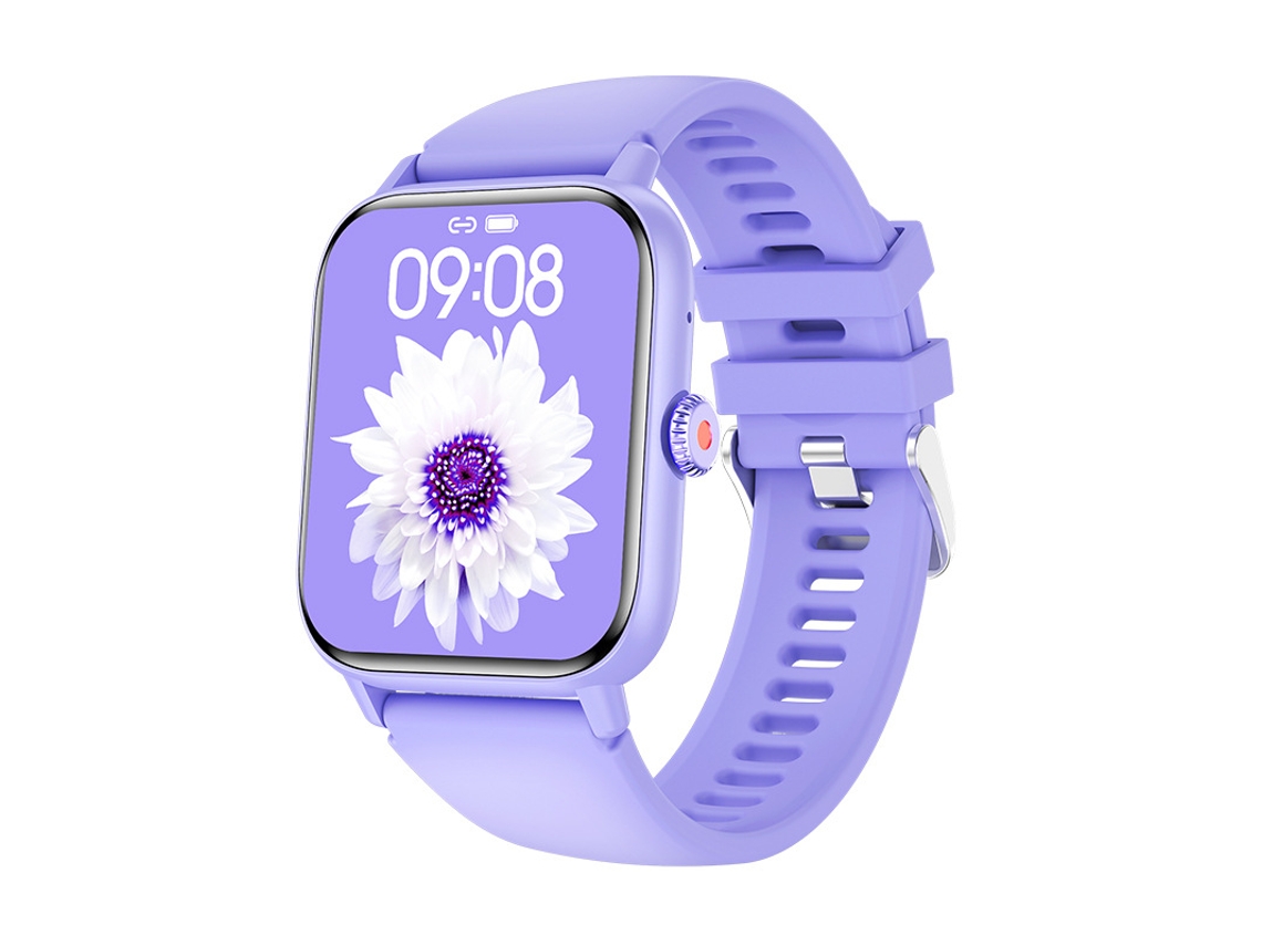 Relógio Inteligente Qs13 Bluetooth Tela Do Telefone 1.83 Frequência Cardíaca Saudável Pressão Arterial Feminina Roxo GODTVAGT