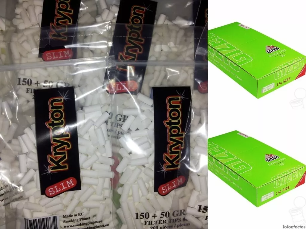 Super Fine 77mm 3000 Filtros Krypton Slim Gizeh (2 Caixas De 25 Livretos)