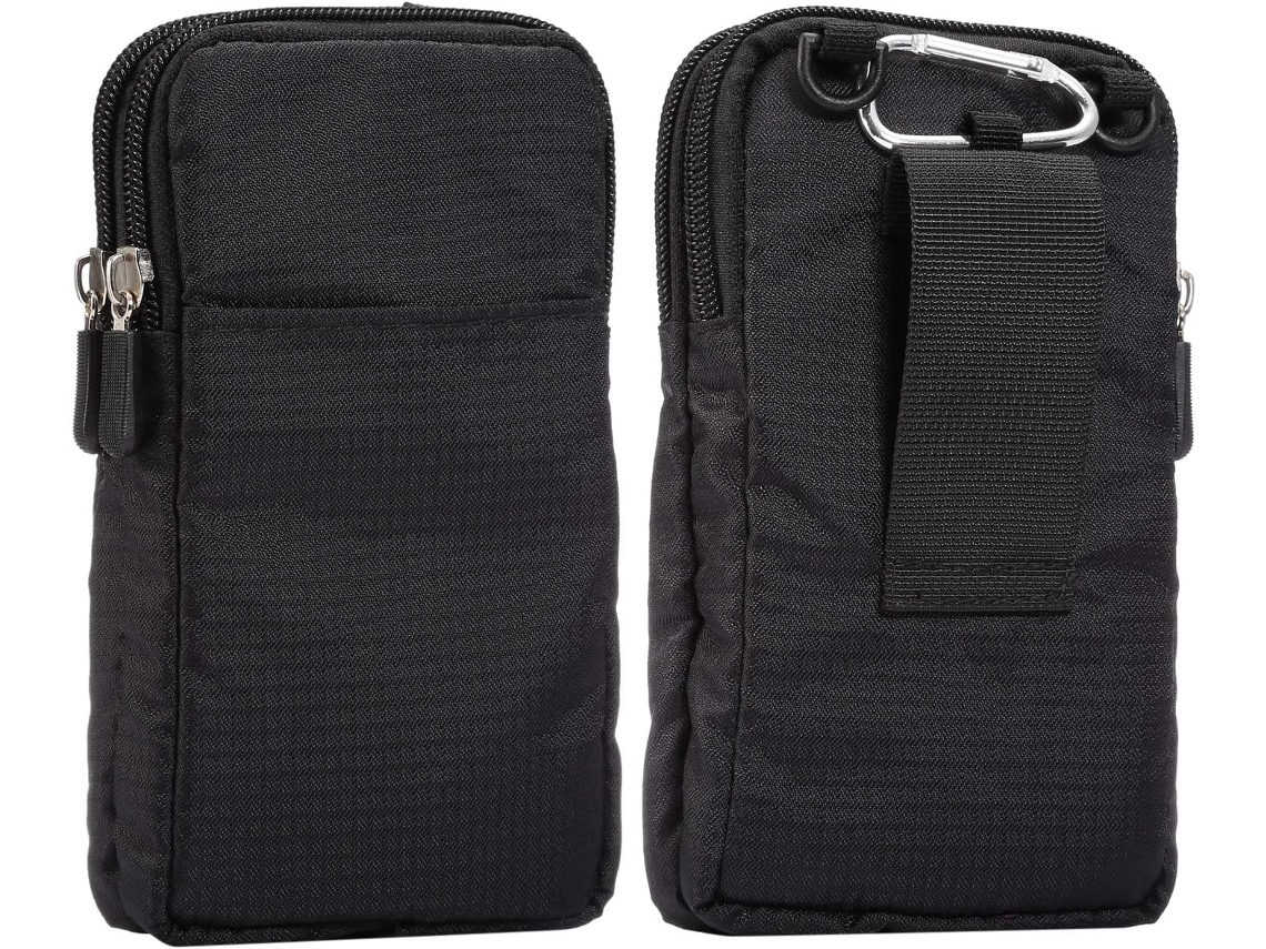 Carteira Vertical Para Telemóvel Com Alça Crossbody - Mala De Ombro 6.9" - Preto