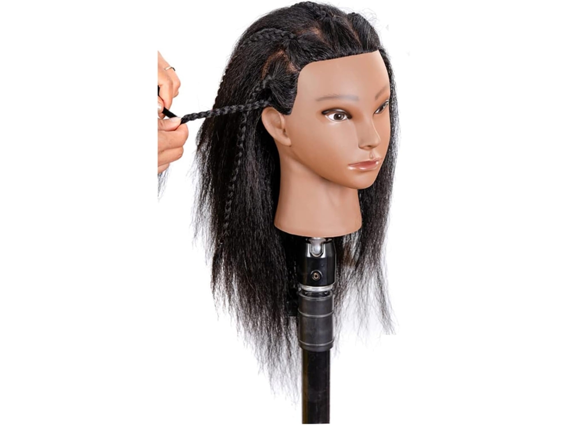 Cabeça de Manequim de 14 Polegadas com Cabelo Natural SFUSHOS
