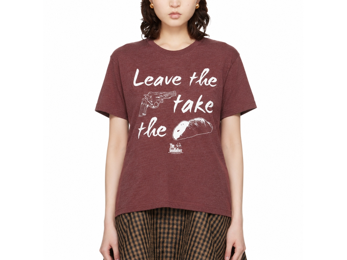 Rockinstone Godfather If You Leave Heather Vintage Maroon Adult T-shirt Size:s
