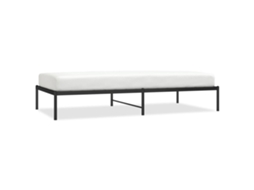 Bed Frame, Bed Frames Vidaxl Preto Aço (100 X 200 Cm)