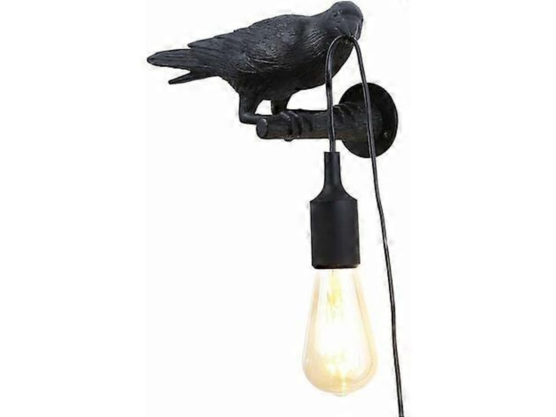 Nova Line lâmpada de Parede em Resina com Design de Pássaro Preto