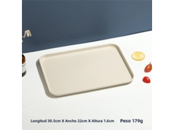 (bege M) Bandeja Retangular De Plástico Para Uso Doméstico E Em Refeições, Ideal Para Colocar Chá E Copos.
