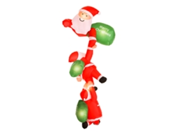 Laxiscreed Boneco De Natal Santa Inflável Com Luz Led 7.8ft À Prova De Água Para Jardim E Entrada