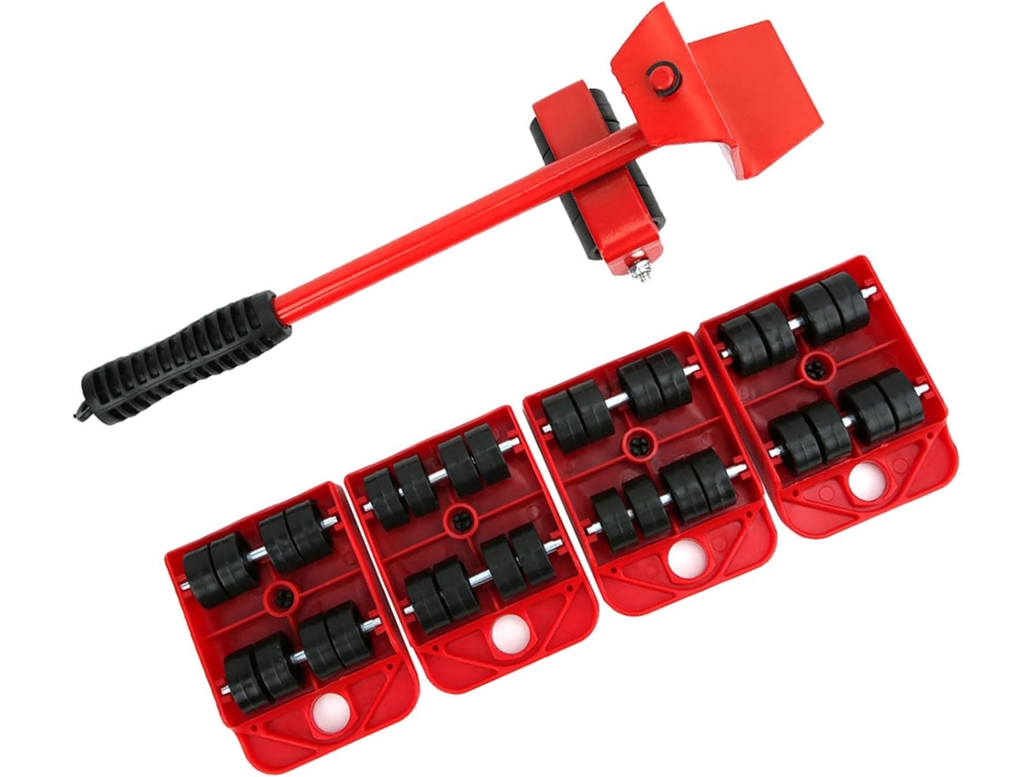 Kit para Movimentação de Móveis Reforçados, Sistema Fácil para Movimentação de Eletrodomésticos, Rodas Elevadoras, Kit para