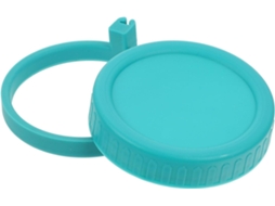Tampas De Substituição Frascos Conservas Boca Larga Plástico Com Anel Silicone À Prova Vazamento, Vidro 86 Mm, Verde Lago, Conjunto Cabides Utensílios