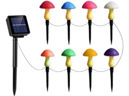 Conjunto De 8 Luminárias De Cogumelo Rachadas Para Decoração De Jardim, Luzes Solares Para Decoração Gokoco