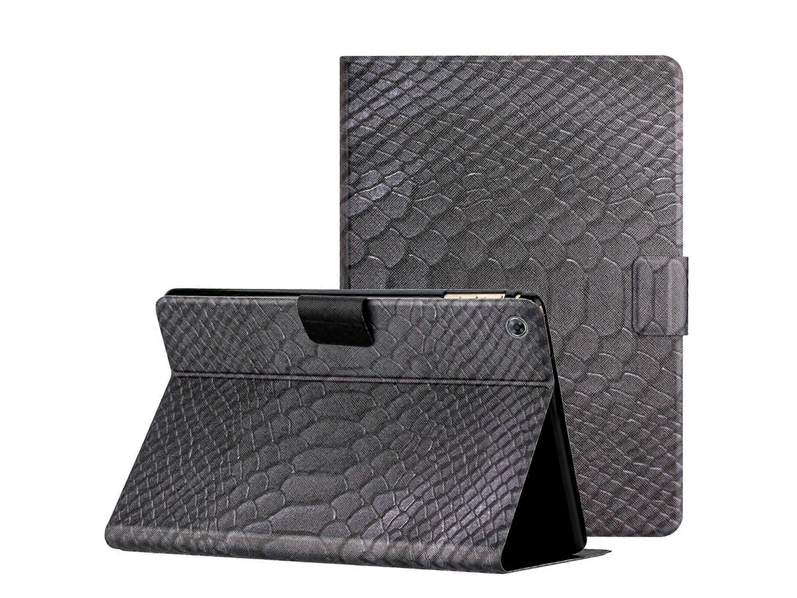Capa Para Tablet Huawei Matepad T8 Em Couro Com Textura De Crocodilo Na Cor Sólida
